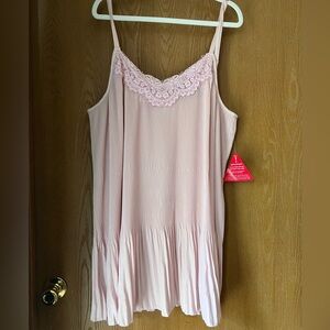 ASOS Curve 22 Pink Lavendar Lace Trim Tunic Blouse